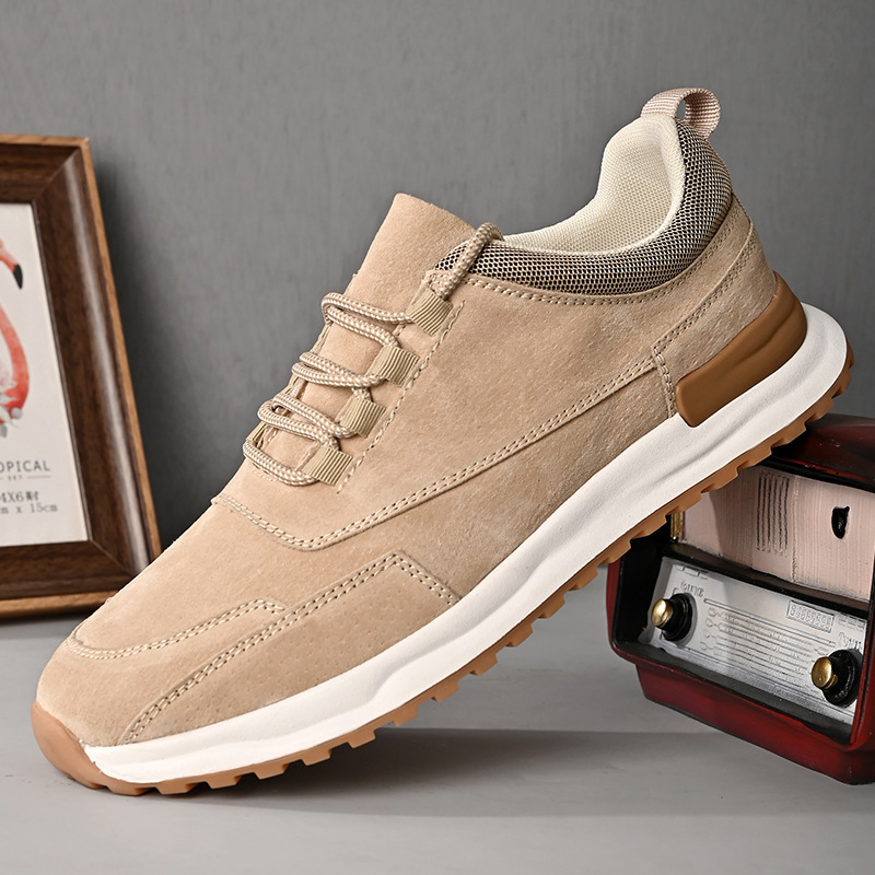 Summer New Sports and Casual Breathable Genuine Leather Versatile Trendy Outdoor Running Shoes Free Shipping