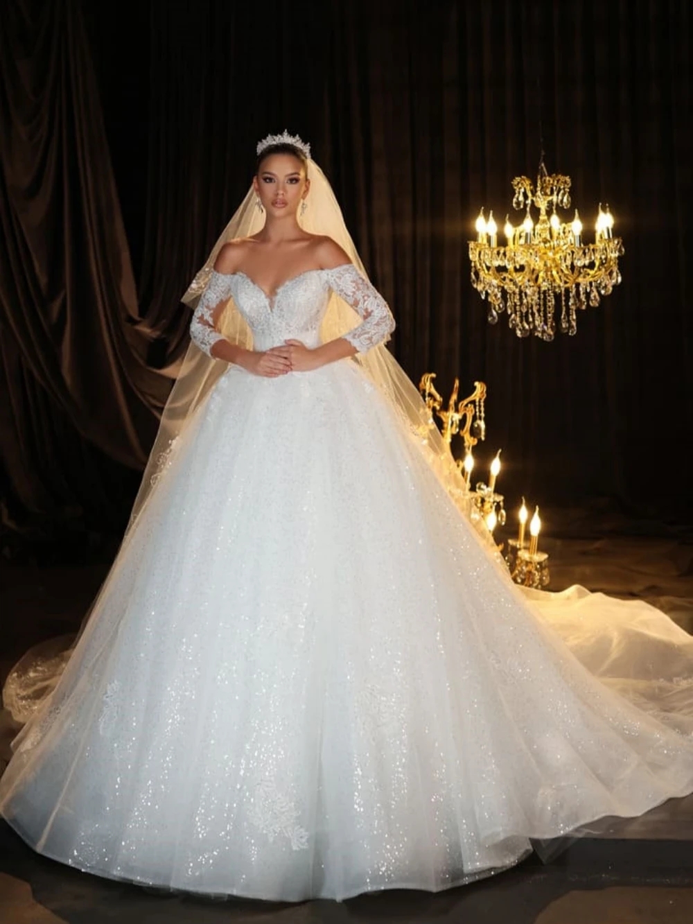 Women Classic S Wedding Dress Off The Shoulder Lace Appliques Sequins Bridal Dresses Bride Gowns Vestidos De Novia Customed houlder equins es