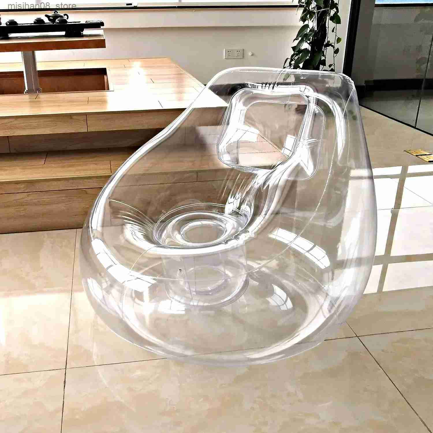 Other Furniture Transparent Inflatable Couch Chair Sofa Camping Furniture Blow Up Couch Bean Bag Lazy Sofa Chair for Home/Office/Outdoor/Travel Q