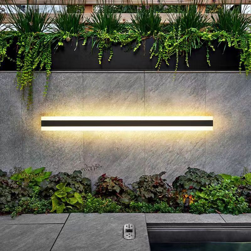Modern IP65 Waterproof outdoor Long Strip LED wall lamp villa courtyard Wall Light Garden porch Sconce Light garage Luminaire