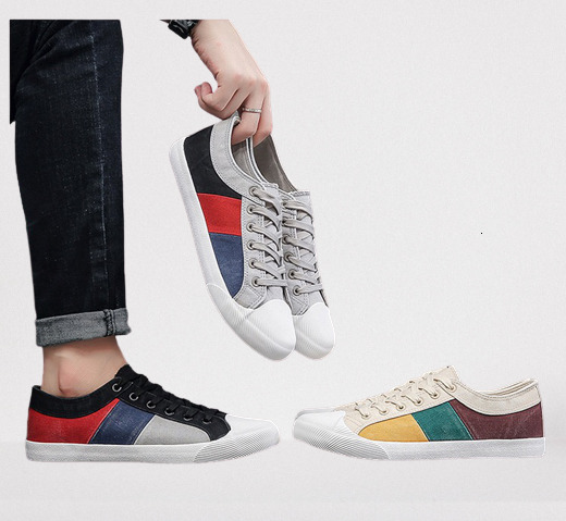 2022 New Arrival Summer Spring Hot Sale Vulcanized Canvas man-made old Board Shoes Stretch Shoes-lace Low MOQ