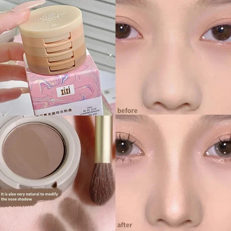 Matte Highlighter Blush Palette Pearly Blush Shiny Silkworm Eyeshadow Shimme Brighten Face Contour Powder Makeup Palette . 240624