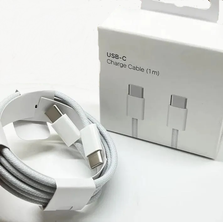 2024 New upgrade 60W PD Type-C to C Cable for iPhone 15 MacBook Pro IPad Pro Fast Charging Cables For Samsung Xiaomi Huawei Data 1M Wire Type C Best Quality With Box