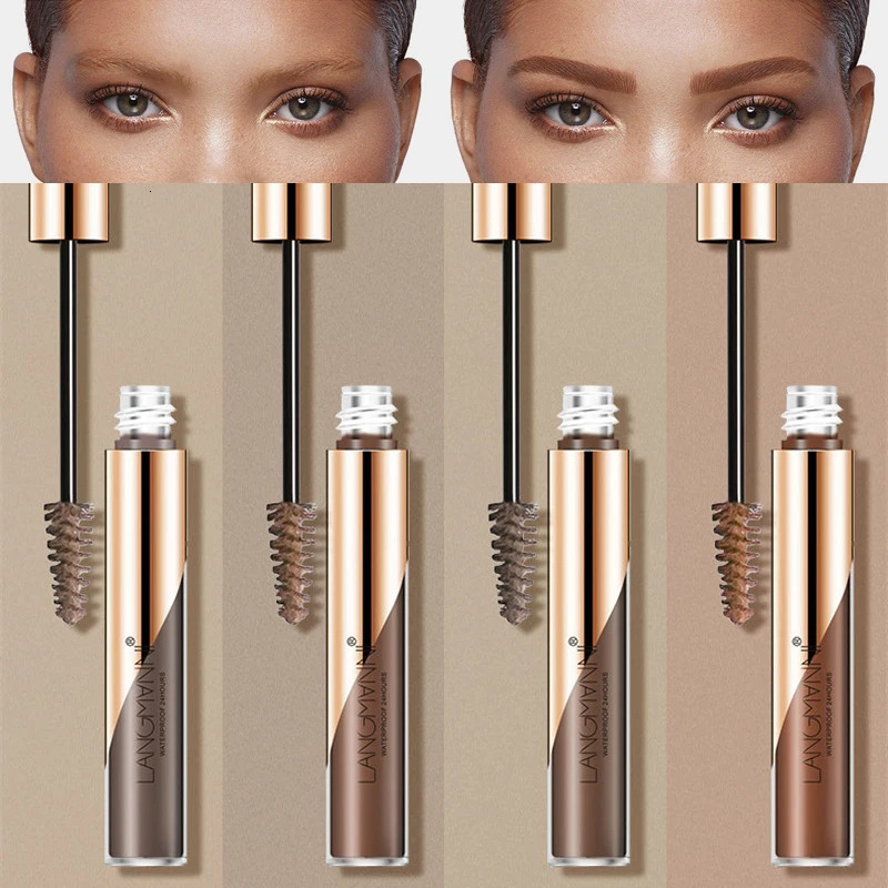 Professional Natural Pigments Tattoo Eyebrow Mascara Cream Lasting Eye Brow Tint Gel Liquid Paint Brown Black Color Makeup Tool 240625
