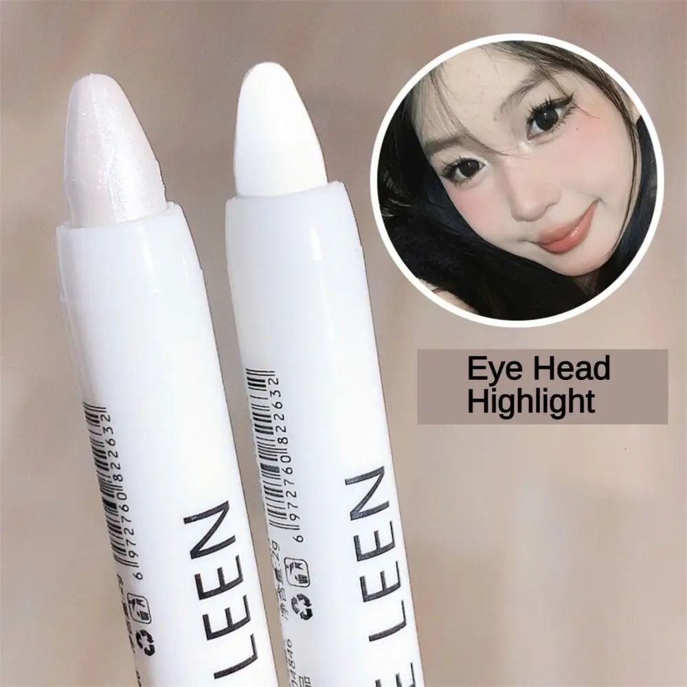 White Silver Glitter Highlighter Pen Pearlescent Lying Silkworm Pencil Long-lasting Waterproof Eyes Stick Eye Makeup 240624