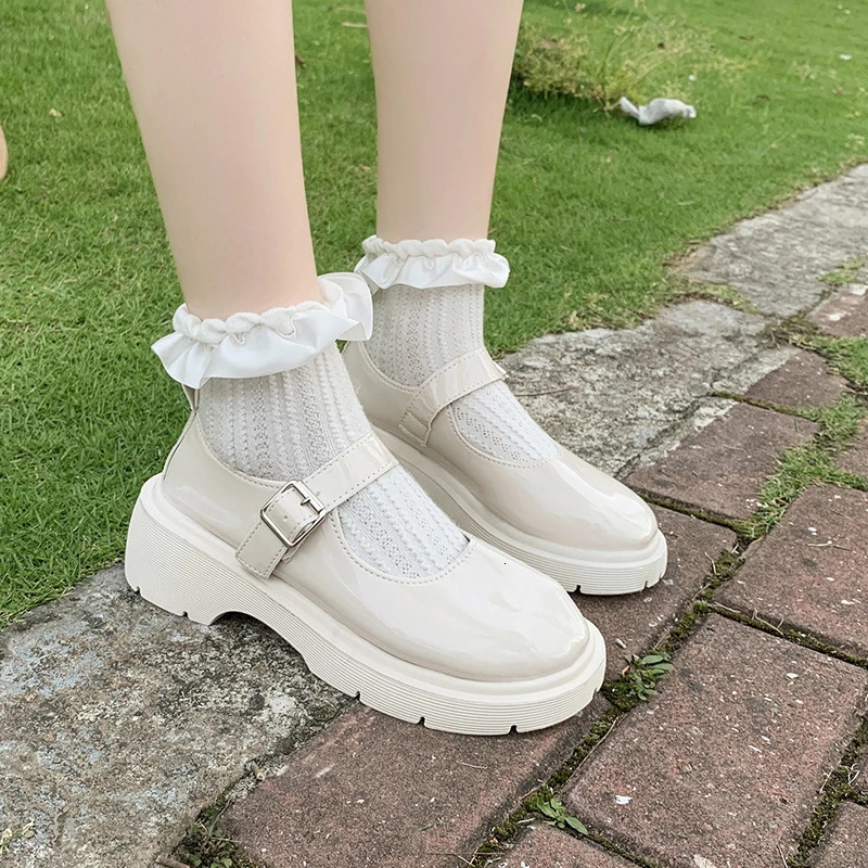 Lolita Shoes Japanese Mary Jane Shoes Women Vintage s Students JK Uniform Platform Shoes Cosplay High Heels Plus Size 42 240625
