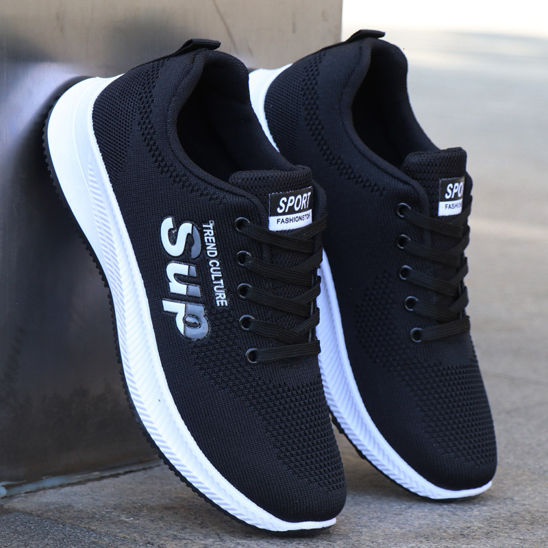 high quality fashion breathable mesh fiess walking sports running shoes