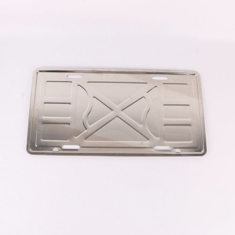 Customized license plate frame by manufacturer, stainless steel license plate holder, universal for automobiles