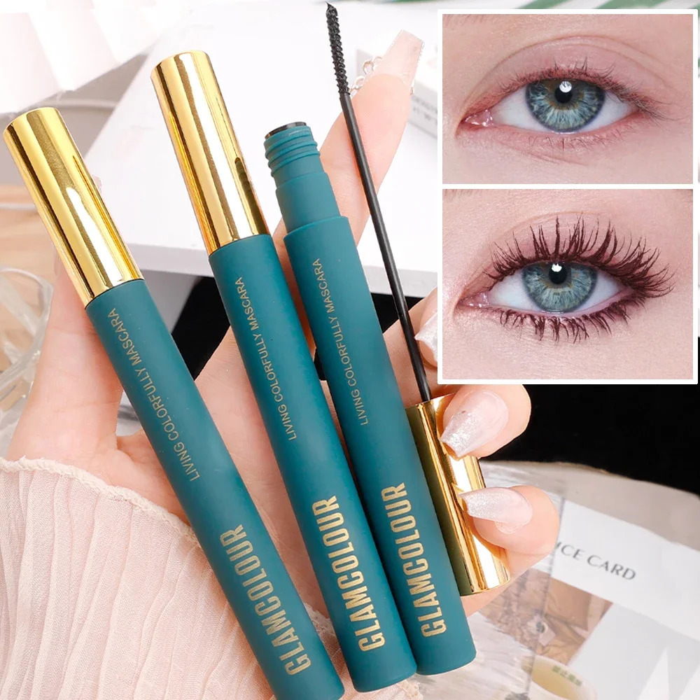 Colorful 5D Mascara Waterproof Quick Dry Not Blooming Blue Black Curling Eyelash Lengthen Long lasting Eyelash Mascara Cosmetics 240625