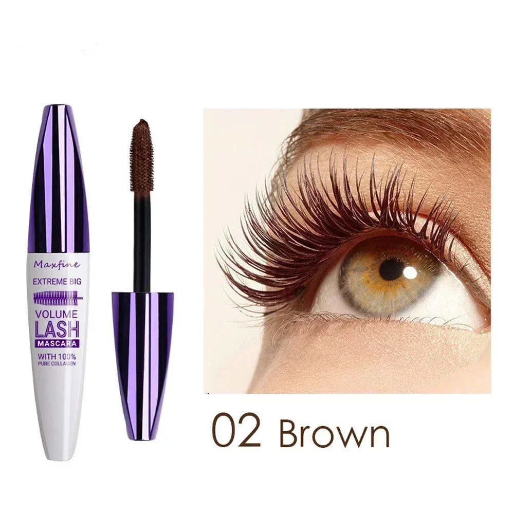 5D Multi-color Mascara Waterproof Fast Dry Eyelashes Curls Extension Make-Up Eyelashes Blue Purple Black White Gold Ink Mascara 240625