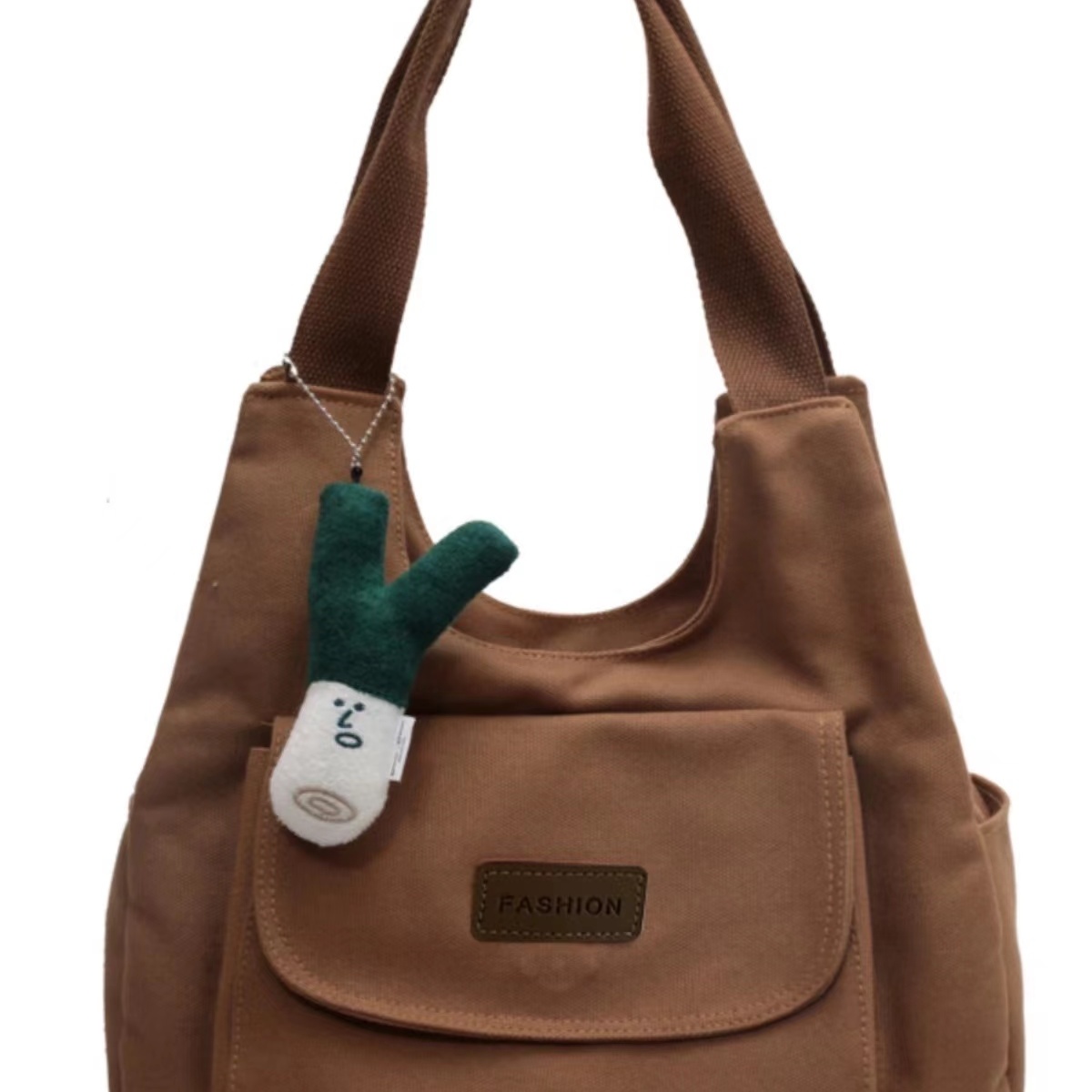 Niche Design Instagram Large Capacity Canvas Bag for Women Autumn and Winter New Trendy Instagram Style Casual Underarm Bag Versatile Student Tote Bag