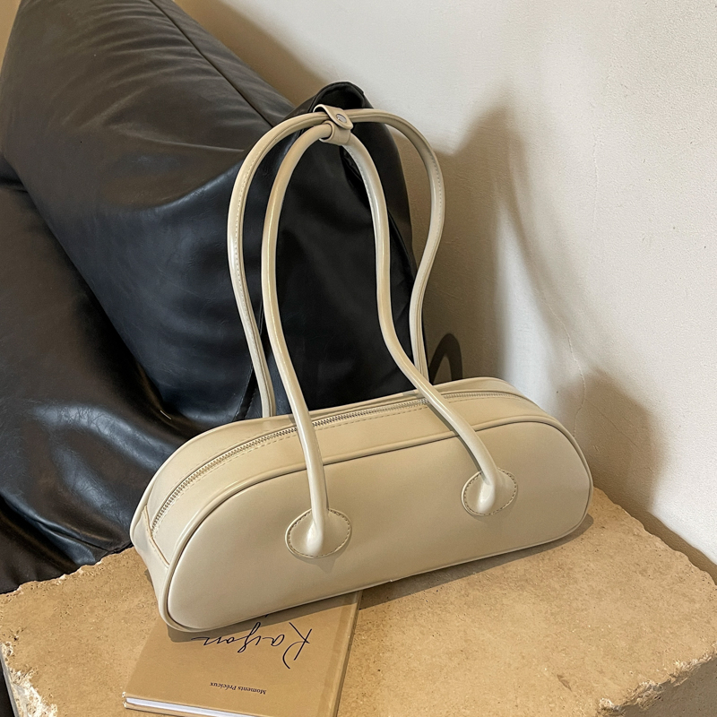 PU Classic Style Baguette Shoulder Bags Zipper Solid Simple Versatile Handbags for Ladies 2024 High Quality Fashion Hot Sale h6.25#32 ddmymoon