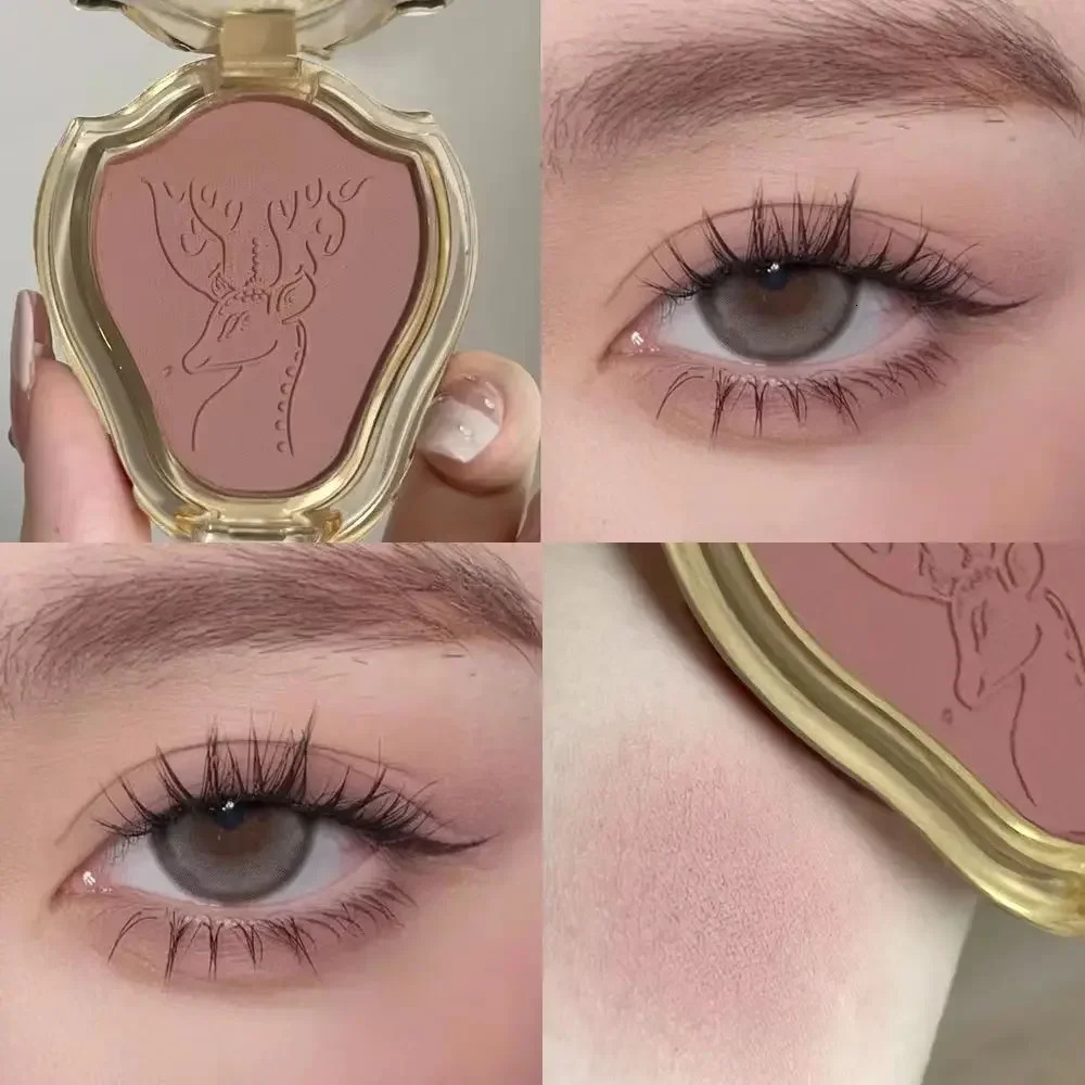 Face Blusher Matte Natural Cheek Tint Brighten Face Waterproof Face Con Cosmetics Blush Powder Soft Female Makeup 1pcs 240624