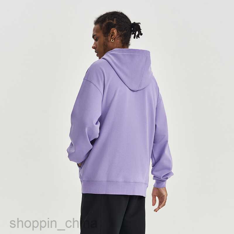 Men's Hoodies Sweatshirts Autumn/Winter New 450G Terry Loose Fashion Brand Zipper Hoodie Solid Color Casual Men Warm Coat