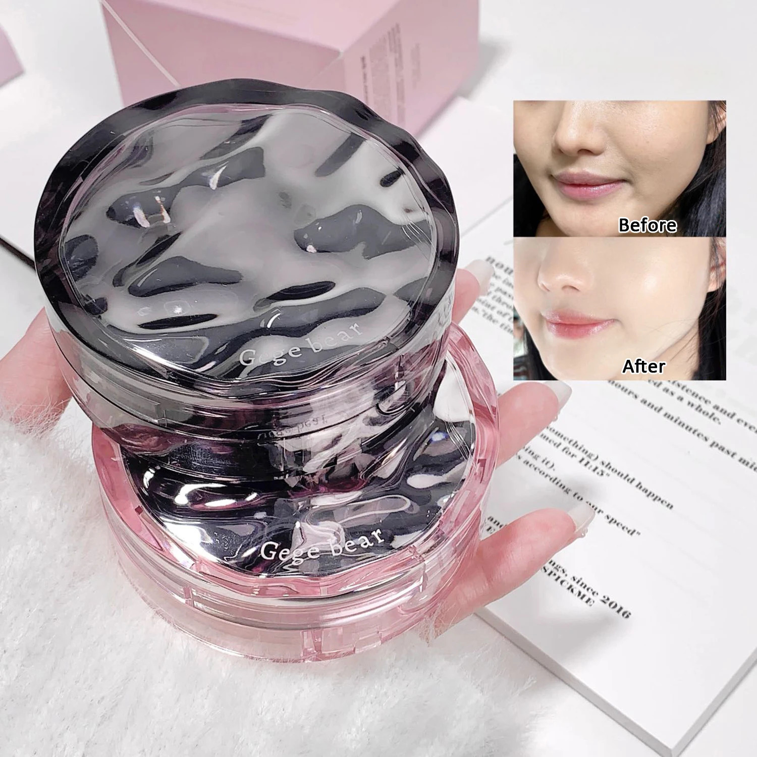 BB Cream Air Cushion Foundation Full Coverage Waterproof Longlasting Concealer Oil-control Soft Cushion Compact Face Makeup Base 240624
