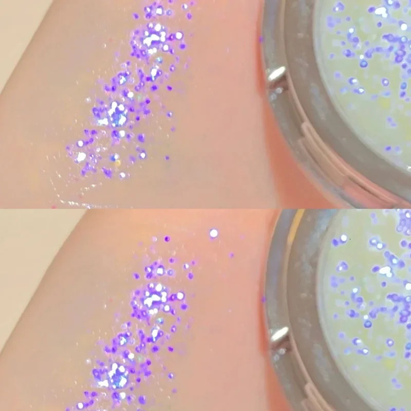 Disappears Glitter Eyeshadow Palette Purple Sequins Pigment Crystal Mud Shining Eyes Makeup Waterproof Lasting Midnight Party 240624