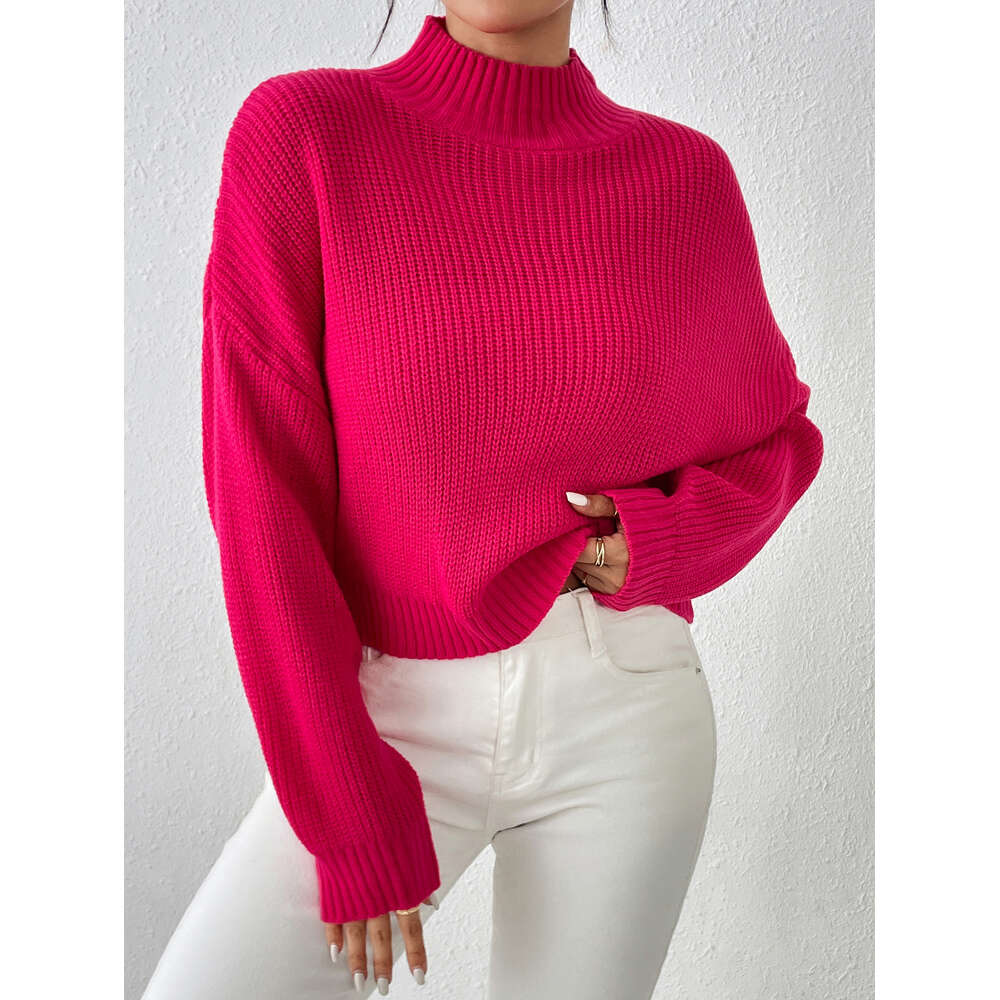 Women's thick knitwear autumn winter loose turtleneck European and American sweater F6.25#54