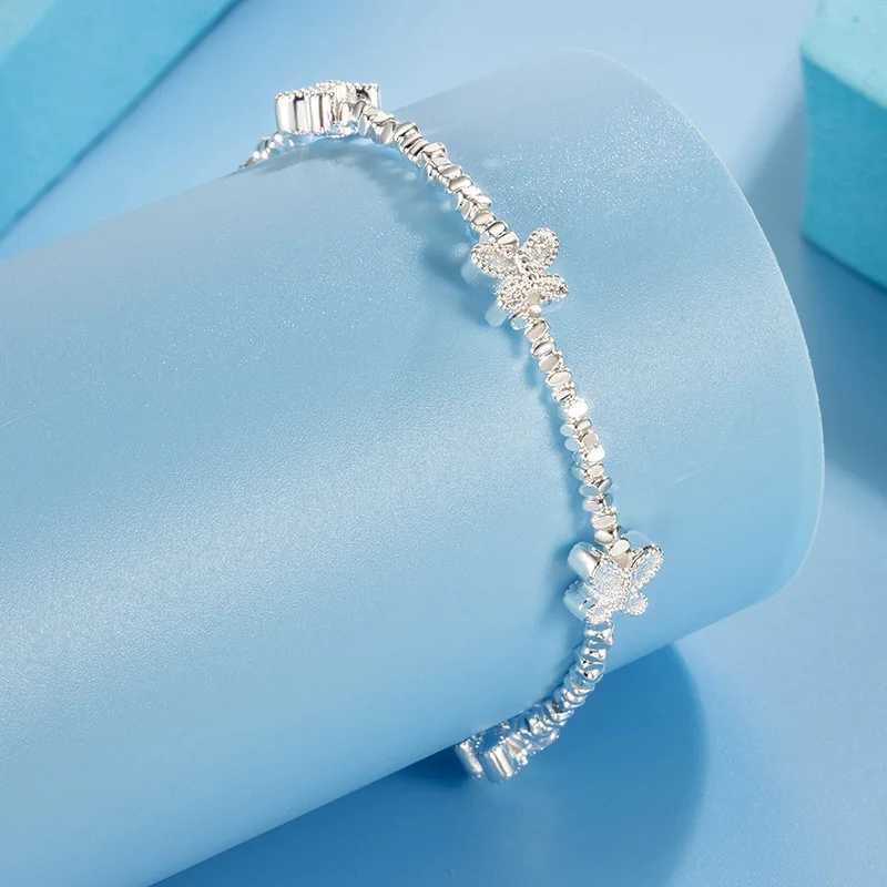 Bangle BF Club Silver Color Hiphop Thick Butterfly Shape Bracelet for Women Men Vintage Handmade Hasp Bracelet Birthday Gift