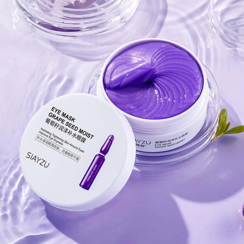 Grape Seed Collagen Eye Mask Anti Dark Circles Eyes Bags Dry Eyes Masks Beauty Skin Care Eye Patches 60Pcs 240624
