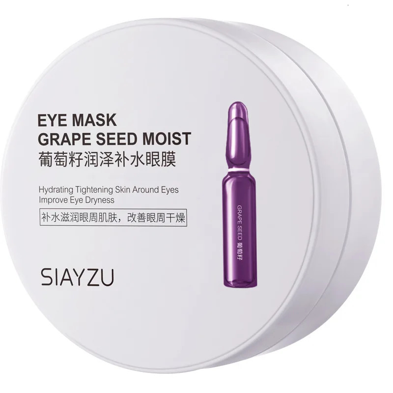 Grape Seed Collagen Eye Mask Anti Dark Circles Eyes Bags Dry Eyes Masks Beauty Skin Care Eye Patches 60Pcs 240624
