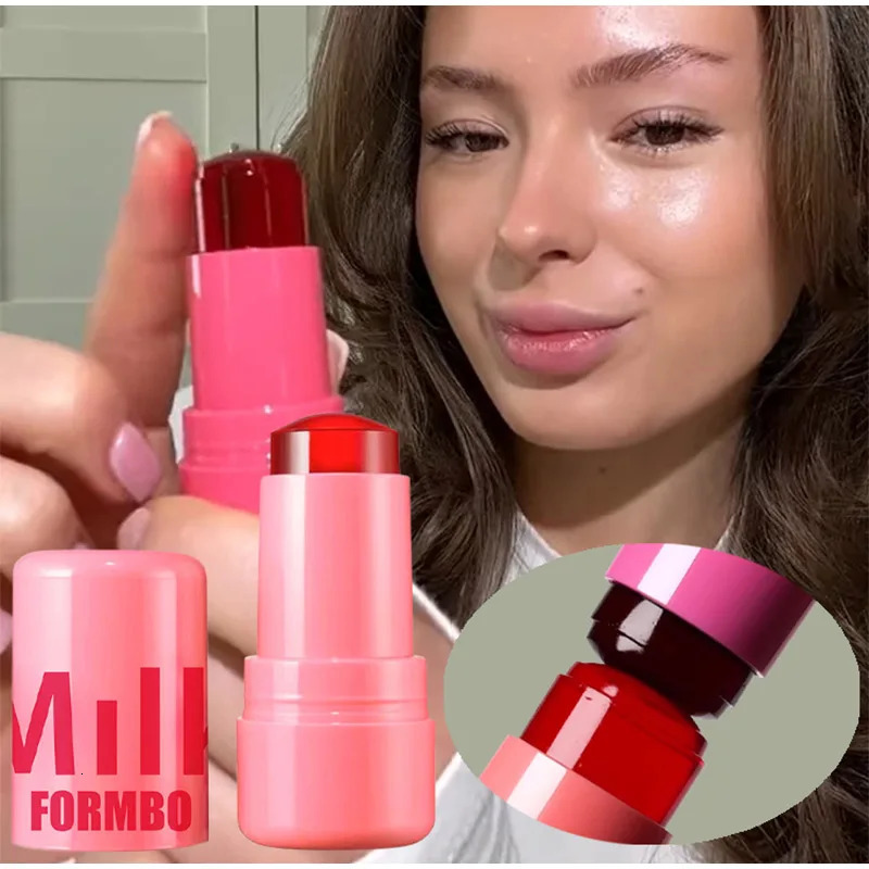 Juicy Pang Face Blusher Milk Jelly Tint Blush Lip Gloss Cheek Contour Lipstick Glossier Moisturising Lipgloss Original Makeup 240624