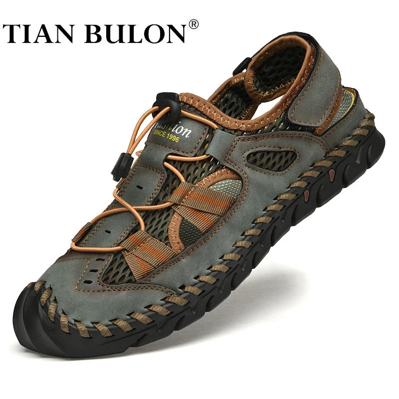 Summer Mens Sandals Casual Slip on Italian Men Shoes s Outdoor Snearkes Breathable Slippers Men Boat Shoes Chaussure Homme 240625