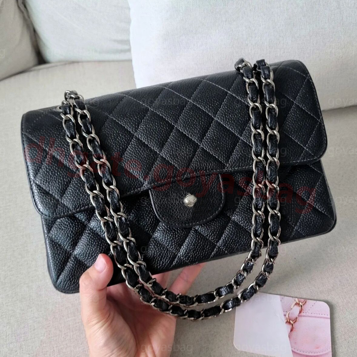 Designer CF Bag Shoulder Bag Leboys Bag Handbag Chain Message Envelope Postman Shoulder Bag Real Leather Fashion Flat Clutch Women Bags