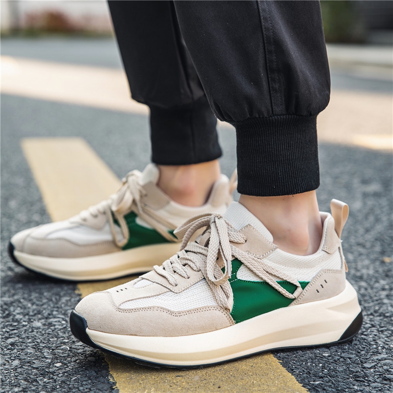 Men's shoes new niche all match men's breathable casual running sneakers retro fashion shoes platform shoes