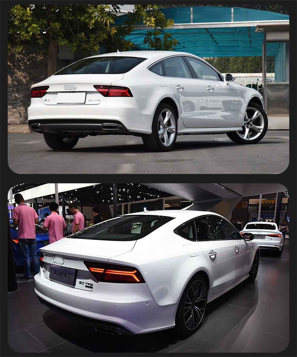 For Audi A7 Tail Lights 20 11-20 18 RS7 LED Taillight Assembly Rear Tail Stop Light Brake Lamp Dynamic Steering Light