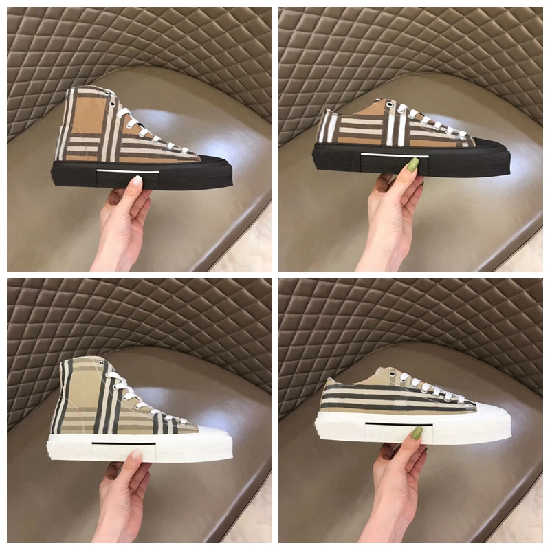Plaid Sneakers Italian Canvas Shoe Striped Vintage Trainers Cotton Plaid Rubber Outsole Platform Shoe