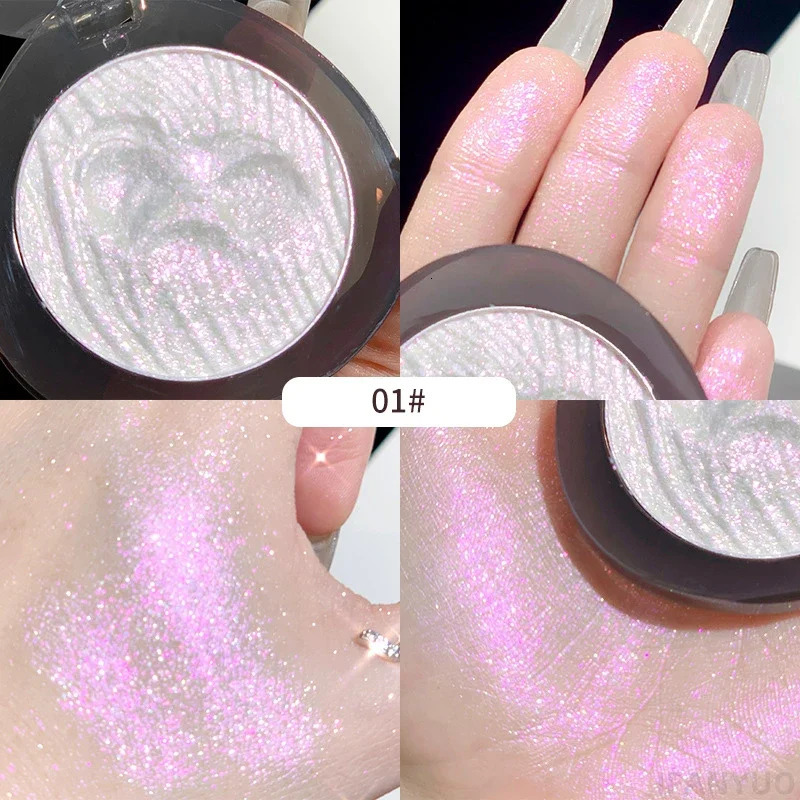 Aurora Highlighter Cream Pearl Shiny Clear High-gloss Powder Glitter Face Contour Shimmer Illuminato Brighten Makeup Cosmetics 240624