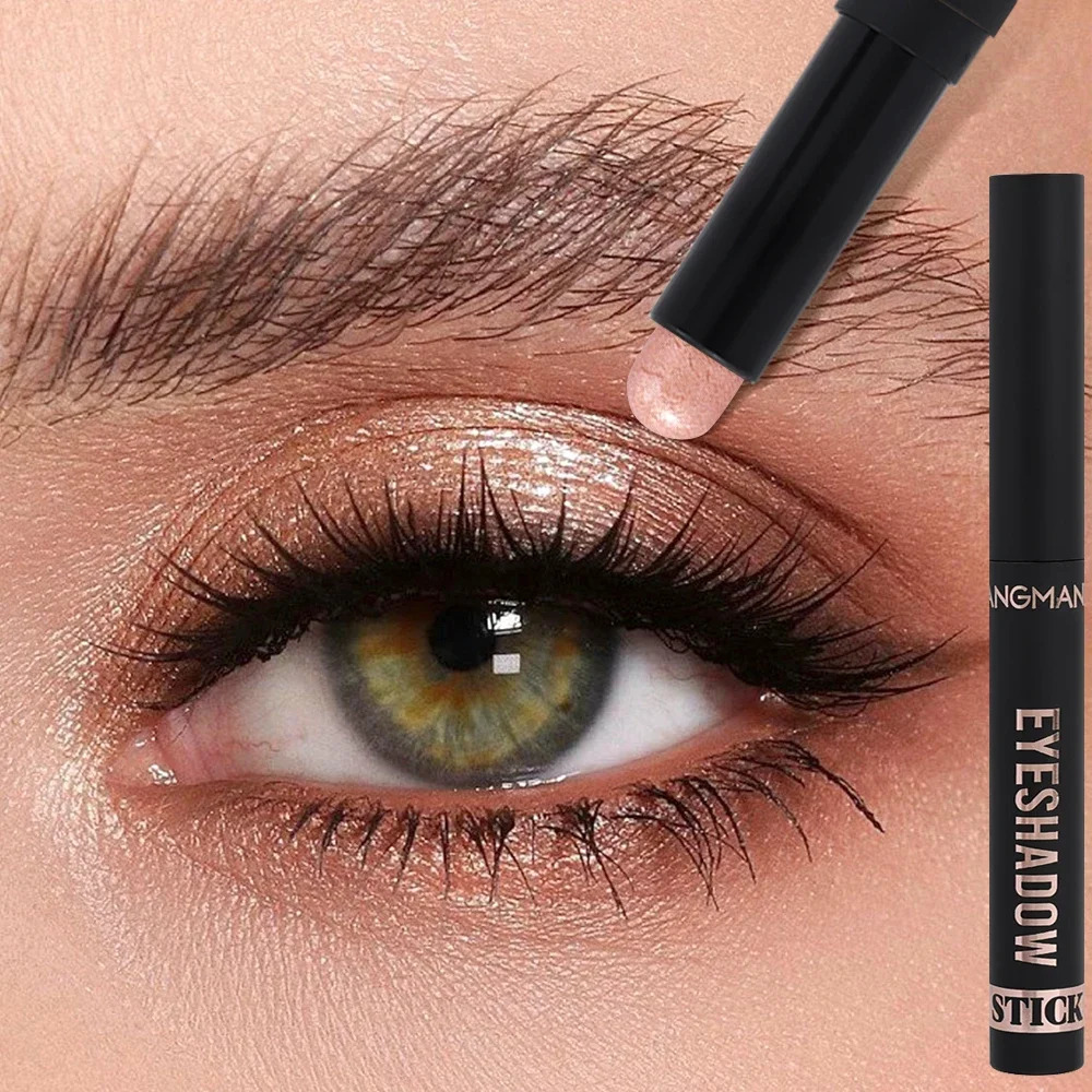 Metallic Glitter Eyeshadow Stick Shimmer Matte Lying Silkworm Eyeshadow Pencil Ultra Pigment Long Lasting Highlighter Pen Makeup 240624