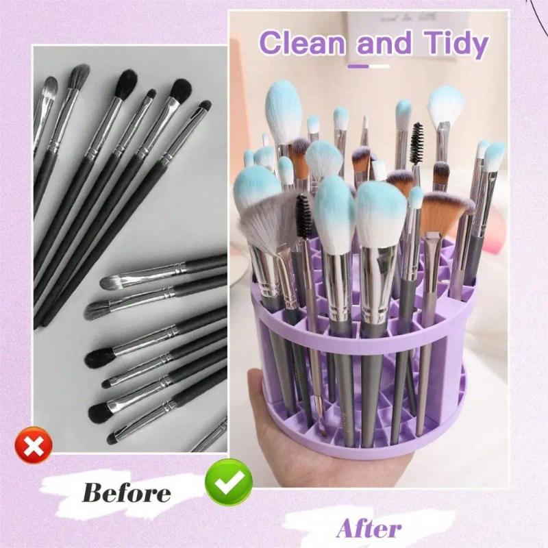 Makeup Brushes 33pcs Brush Set With Storage And Drying Rack Cleaning Tray Facial Tool Set.