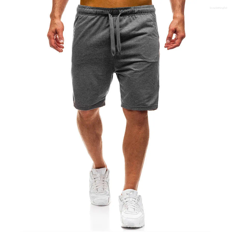 Men's Shorts Mens Sports Pocket Solid Drawstring Board Trunk Beach Short Pants Summer Thin Trousers Zippered Loose Sweatpants