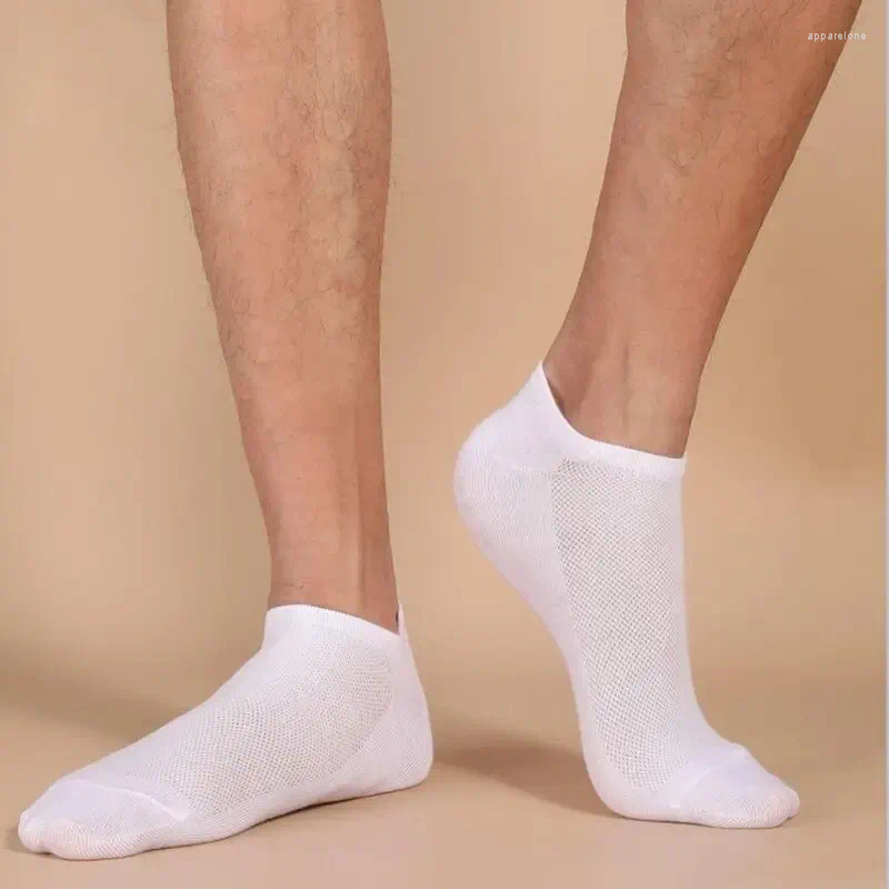 Men's Socks 10 Pairs Unisex Casual Plain Color Boat Thin Breathable Comfy Anti Odor Sweat-absorbing Low Cut Ankle For Men Women