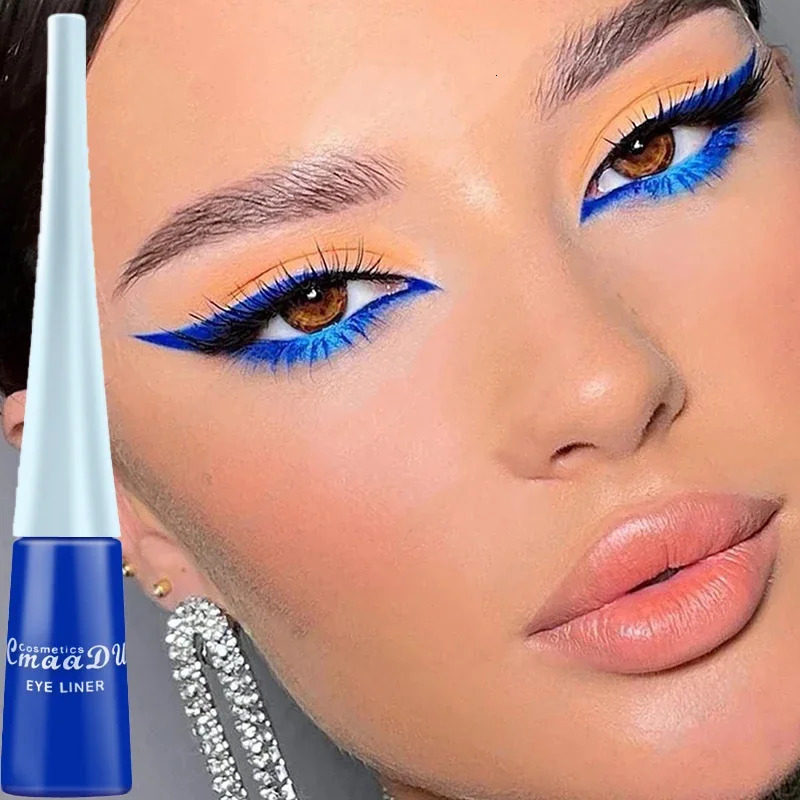 Colorful Sexy Eyeliner Liquid Blue Pencil Waterproof Easy To Wear Make Up Matte Eye Liner Red Green White Gold Brown Eyeliner 240624