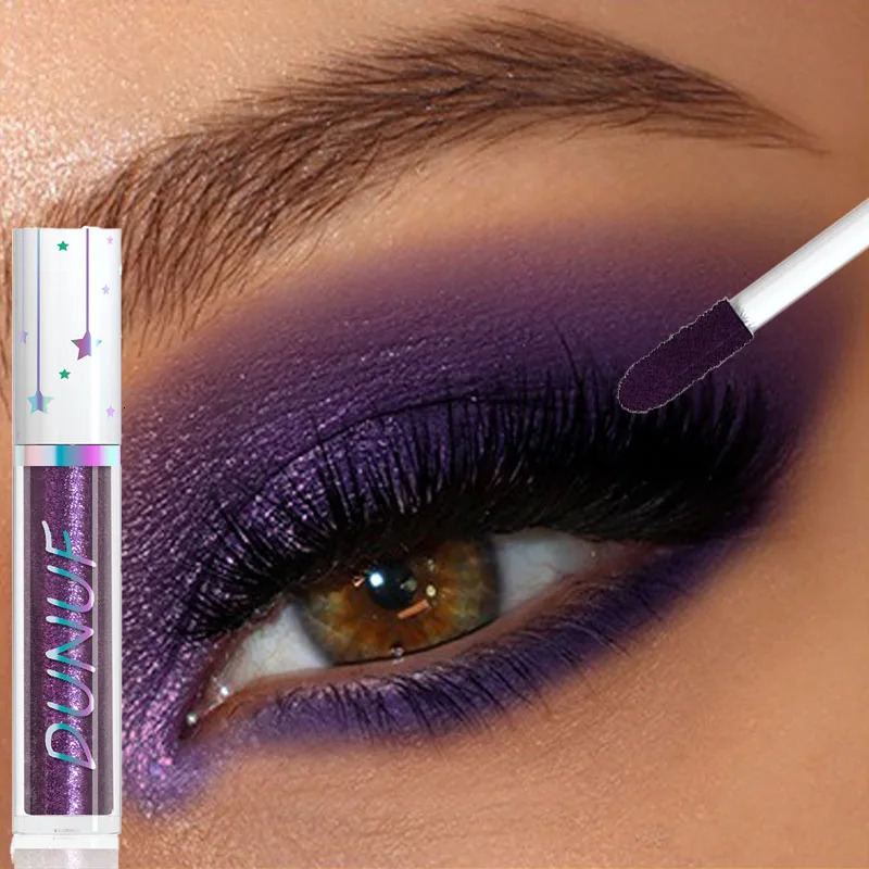 24-Color Liquid Eyeshadow Stick Metallic Green Purple High Gloss Pearlescent Glitter Eye Shadow Waterproof Stage Makeup Pigment 240624