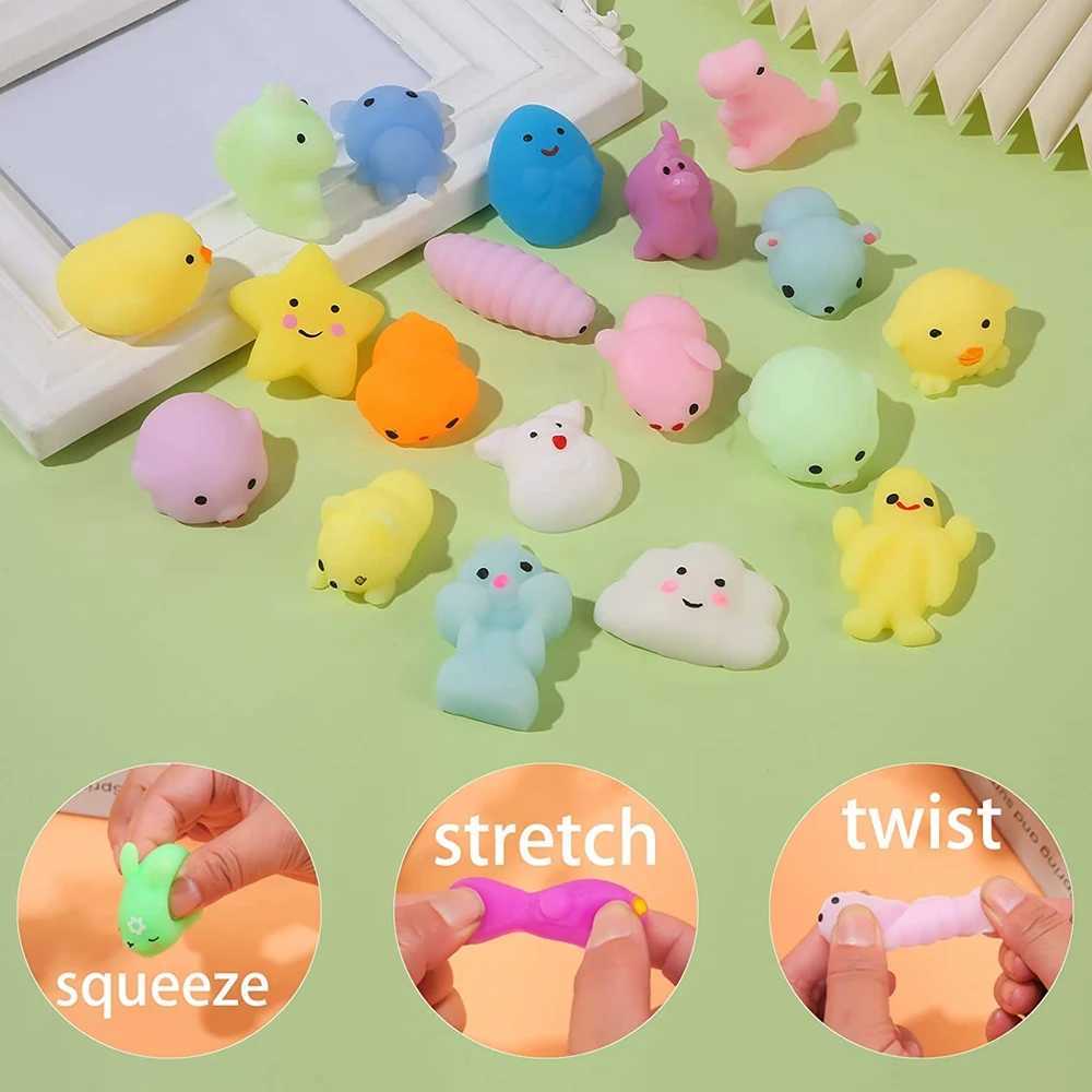 72PCS Mochi Squishy Toys Squishies Fidget Toys Kawaii Animals for Party Favors Classroom Prize Fillers Pack Bulk Gift Boys Girls