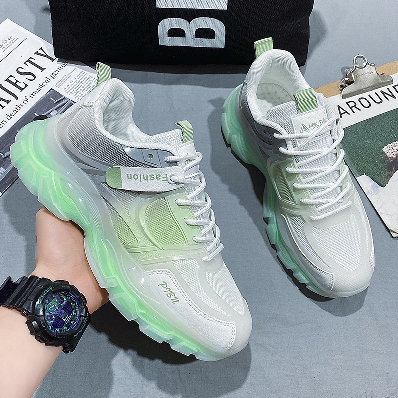 Version Ddmysports Korean Of The Trend Breathable Sports Running Academy Style Outdoor Casual Four Seasons Personality Gradient Daddy Shoes