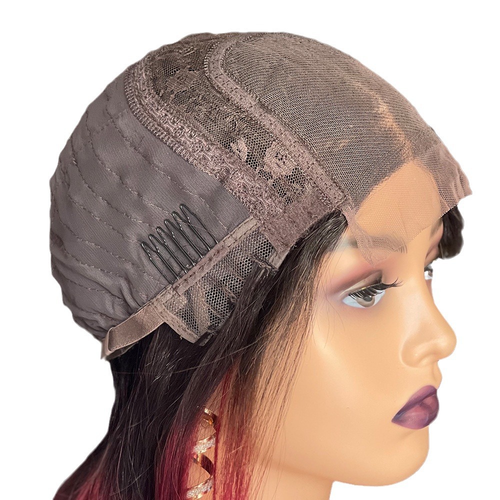 Burgundy Ombre Color Bob Wig Human Hair Straight Short 150%density Bob Lace Wigs for Black Women Brazilian Preplucked Human Hair Wigs on Sale Clearanc