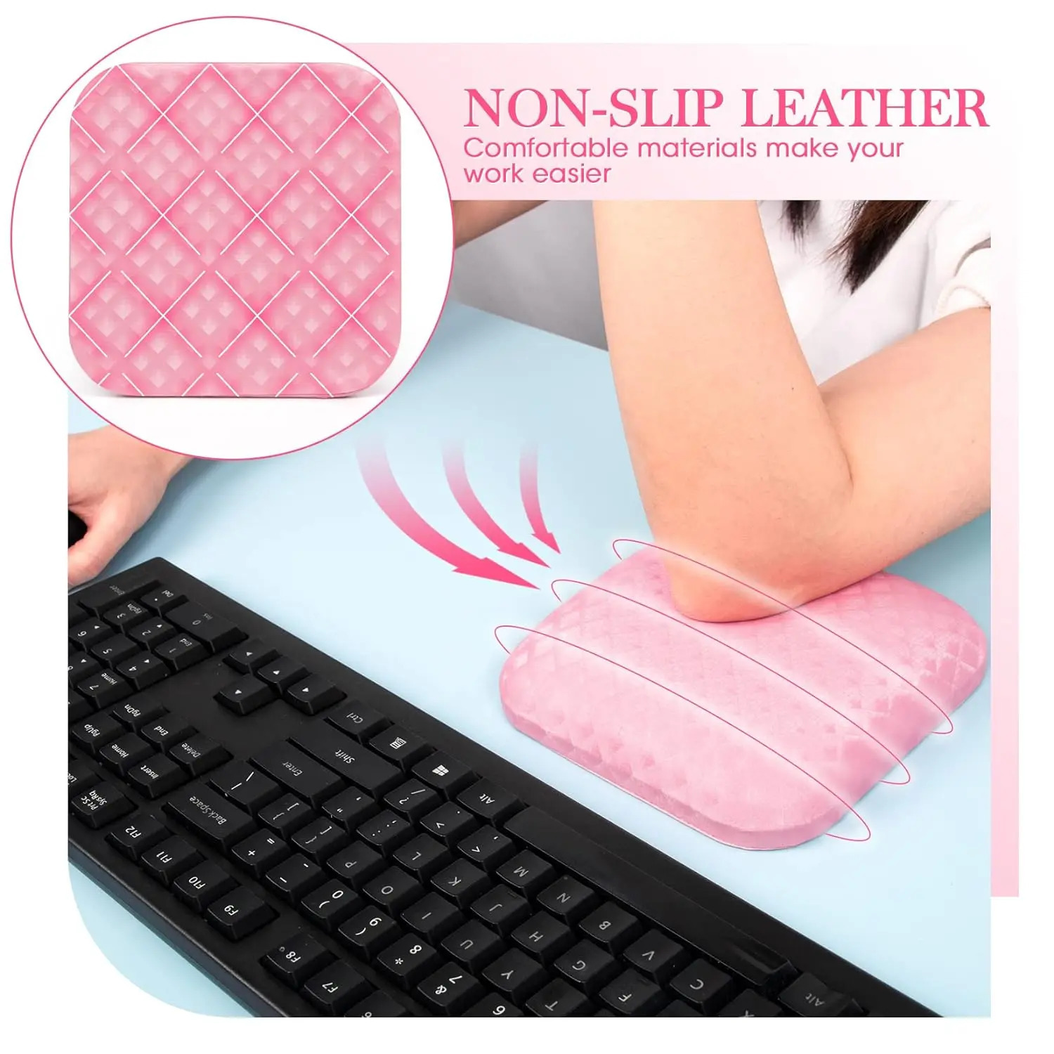 Nails Professional Arm Rest for Nail Tech Non-Slip Elbow Pad Arm Rest for Nail Cushion Technician Must Have 240625