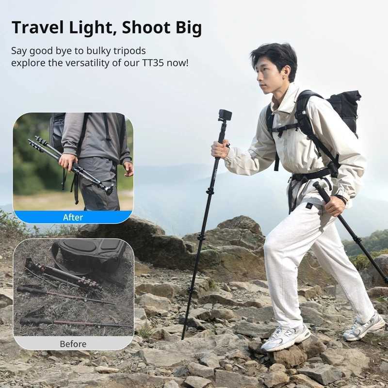 Tripods Ulanzi TT35 Kit Quick Release Single Leg Self Stick Mini Tripod for Outdoor Hiking Shooting