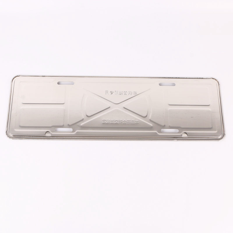 Customized license plate frame by manufacturer, stainless steel license plate holder, universal for automobiles