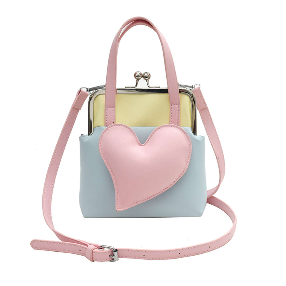 Heart Color Matching PU Square Shoulder and Crossbody Retro Fashion High Quality Hand Bags for Women 2024 Designer Style H6.25#34 ddmy 2a0e