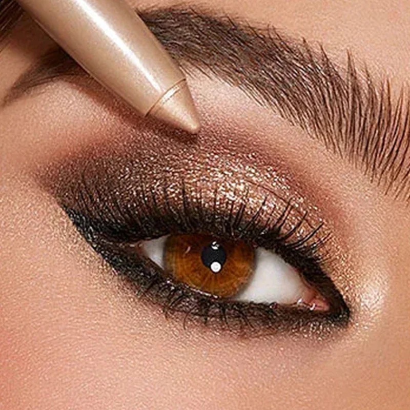 Highlighter Eyeshadow Pencil Waterproof Glitter Matte Nude Eye Shadow Makeup Pigment Pearlescent Lying Silkworm Eyeshadow Pen 240624