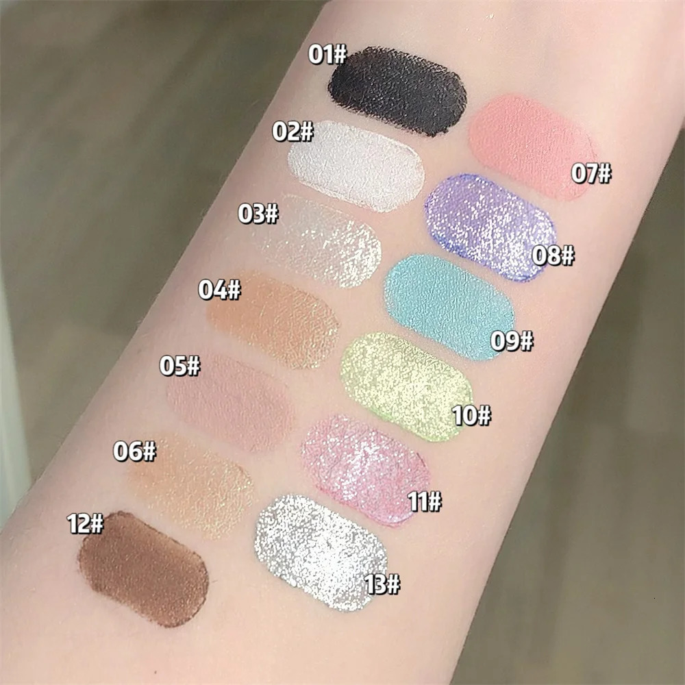 Matte Glitter Lying Silkworm Highlighter Pen Eyeshadow Long-lasting Waterproof Brighten Pearlescent Eyeshadow Eye Women Makeup 240624
