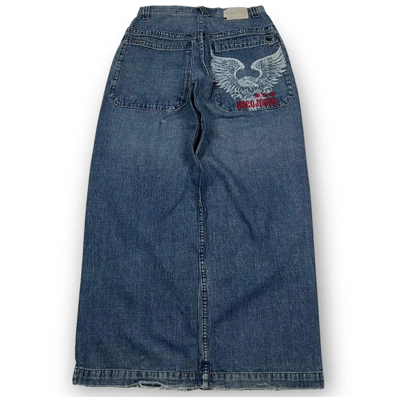 Y2k Streetwear JNCO Baggy Jeans Men High Quality Embroidered Vintage Jeans Women Hip Hop Goth Harajuku Casual Wide Leg Pants 2