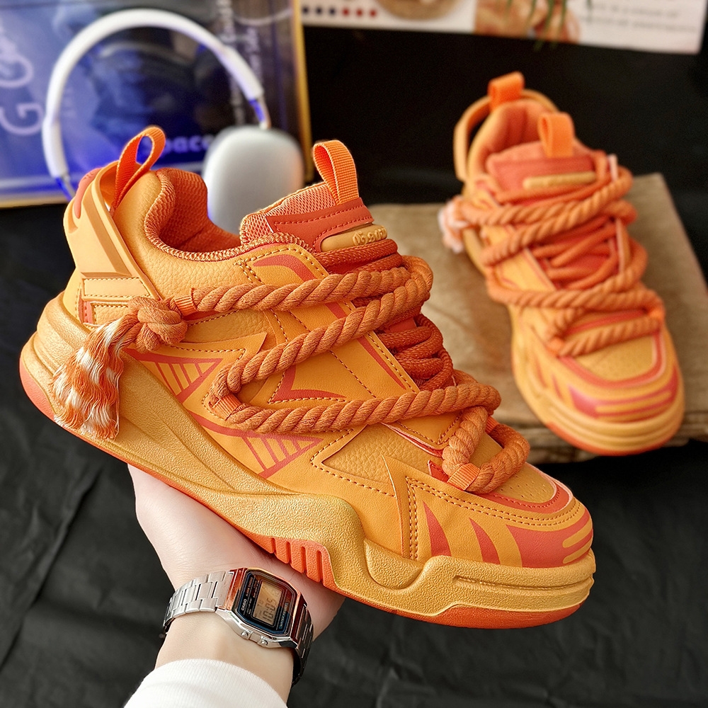 2024 new men's shoes niche design casual skateboarding shoes live models tide shoes men 323