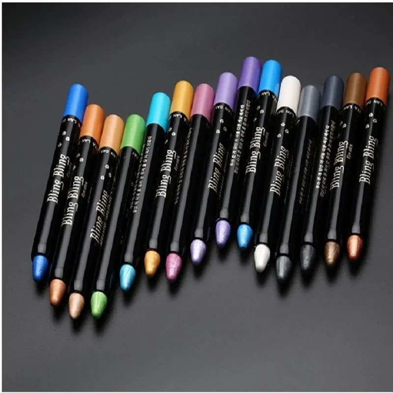 Pearlescent Silkworm Eyeshadow Pen 15 Color Waterproof Lasting Shiny Glitter Matte Nude Eyeliner Eye Shadow Stick Makeup Tools 240624