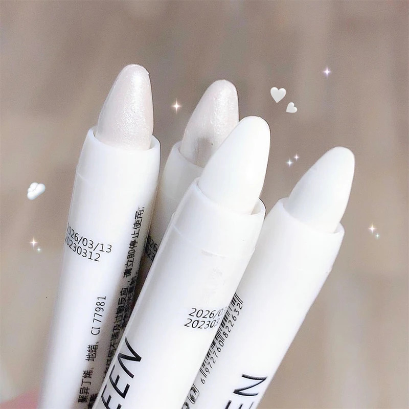Flash Highlighter Eyeshadow Stick Pearl Matte White Eyeliner Pencil Eyes Head Waterproof Lying Silkworm Pen Cosmetic 240624